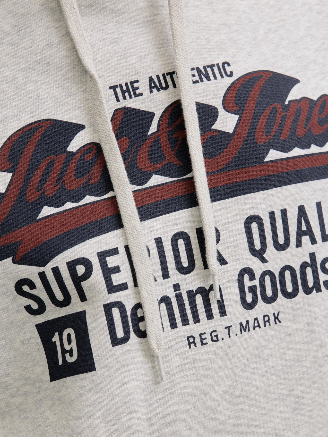 Худі та світшоти JACK & JONES LOGO SWEAT HOOD модель 12279649_White Melange Худі та світшоти JACK & JONES LOGO SWEAT HOOD модель 12279649_White Melange Фото