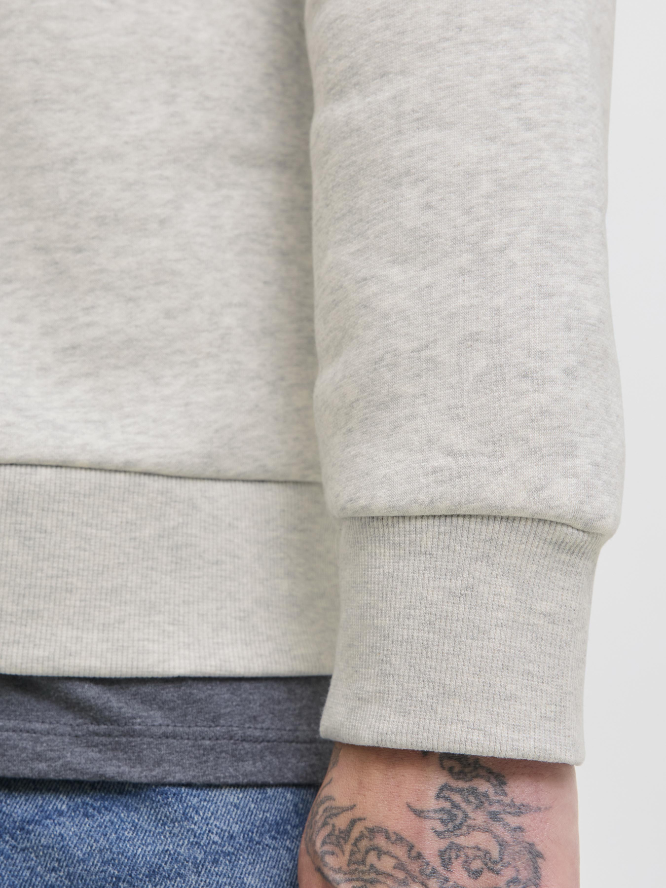 Худі та світшоти JACK & JONES LOGO SWEAT HOOD модель 12279649_White Melange Худі та світшоти JACK & JONES LOGO SWEAT HOOD модель 12279649_White Melange Фото