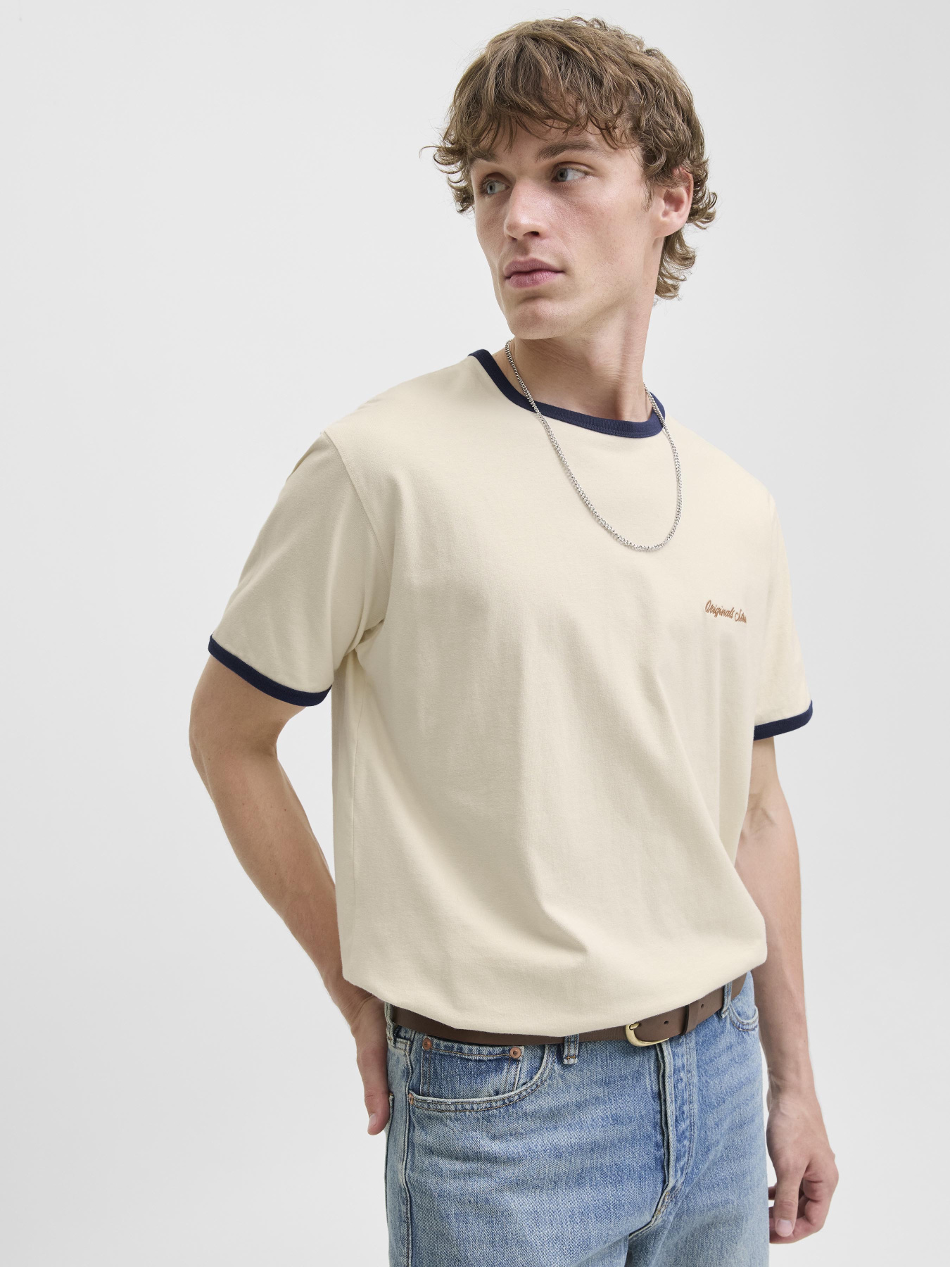 Футболки и поло JACK & JONES NORREBRO RINGER TEE модель 12282900_Antique White Футболки и поло JACK & JONES NORREBRO RINGER TEE модель 12282900_Antique White Фото