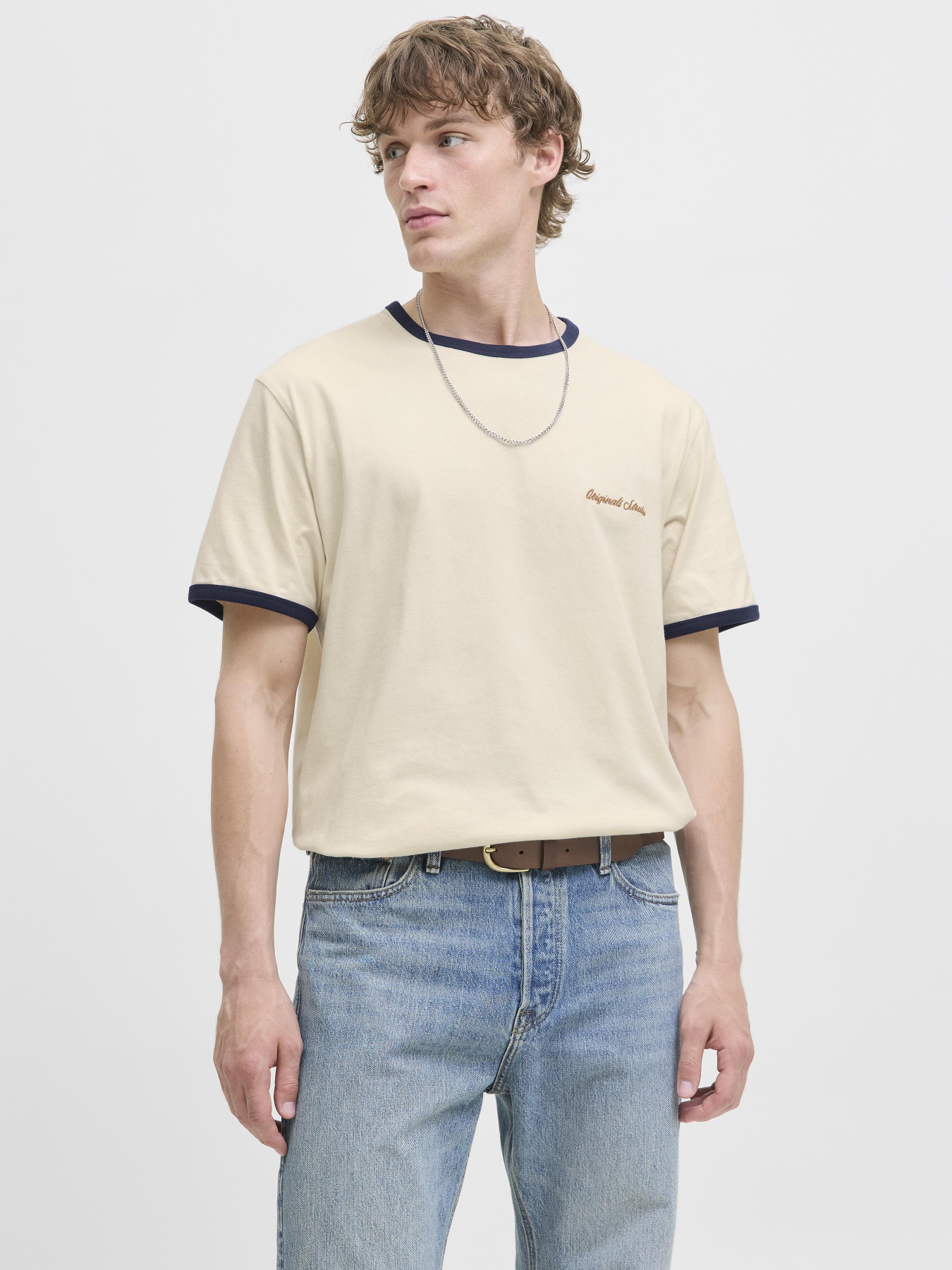 Футболки и поло JACK & JONES NORREBRO RINGER TEE модель 12282900_Antique White Футболки и поло JACK & JONES NORREBRO RINGER TEE модель 12282900_Antique White Фото