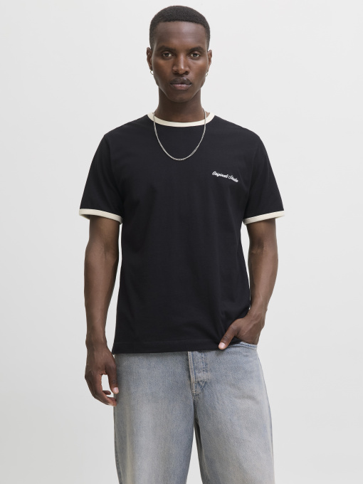 Футболки и поло JACK & JONES NORREBRO RINGER TEE модель 12282900_Black Фото
