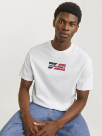 Футболки и поло JACK & JONES CORP GRAPHIC TEE модель 12268415_White 01 Фото