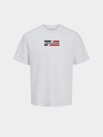 Футболки и поло JACK & JONES CORP GRAPHIC TEE модель 12268415_White 01 Фото