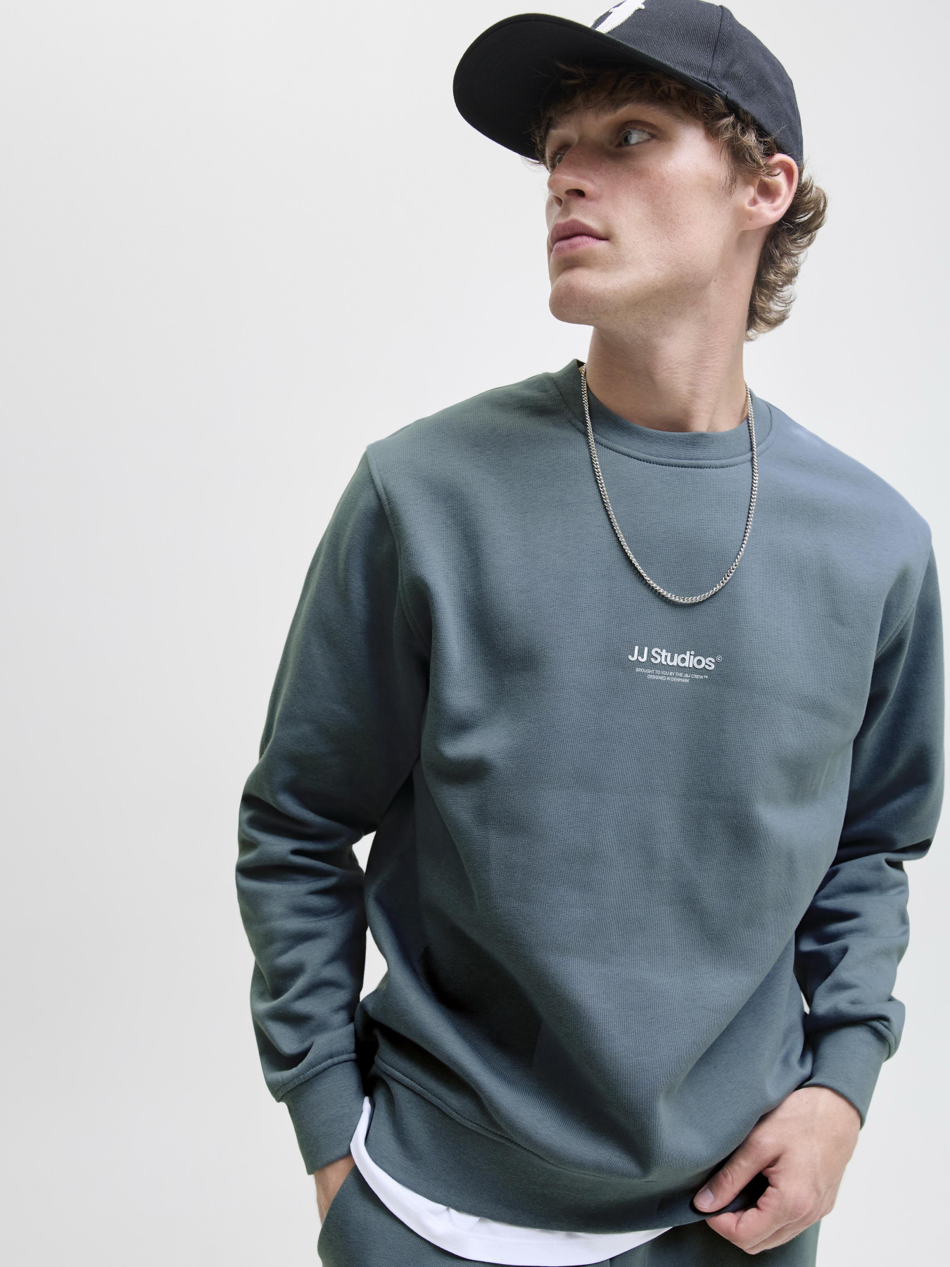 Худі та світшоти JACK & JONES SOHO SWEAT CREW NECK модель 12278791_Stormy Weather Фото