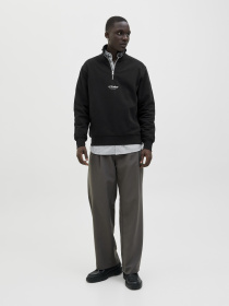 Худі та світшоти JACK & JONES SOHO SWEAT QUARTER ZIP модель 12278793_Black Фото