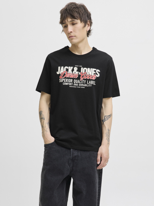 Футболки і поло JACK & JONES LOGO TEE модель 12279535_Black Фото