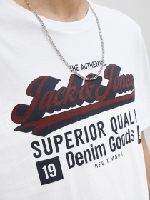 Футболки і поло JACK & JONES LOGO TEE модель 12279535_Cloud Dancer Фото