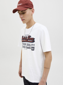 Футболки і поло JACK & JONES LOGO TEE модель 12279535_Cloud Dancer Фото
