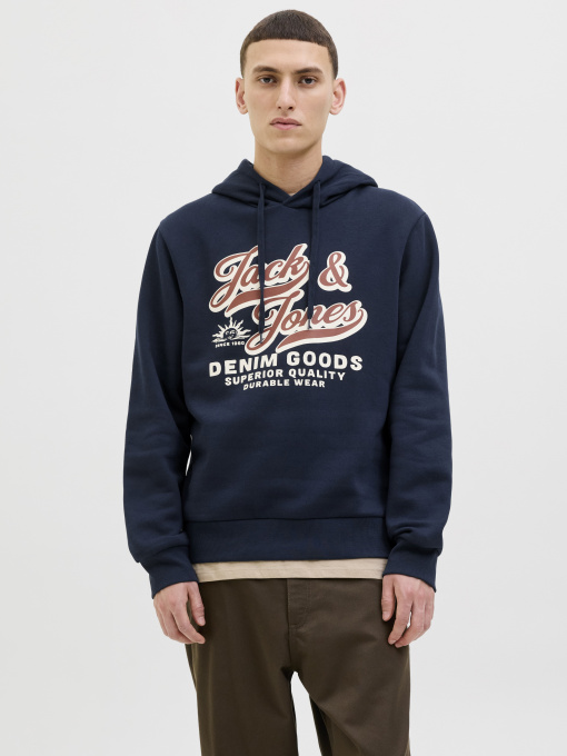 Худі та світшоти JACK & JONES LOGO SWEAT HOOD модель 12279649_Sky Captain Фото