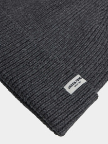 Шапки та кепки JACK & JONES BRINK BEANIE модель 12193386_Dark Grey Фото