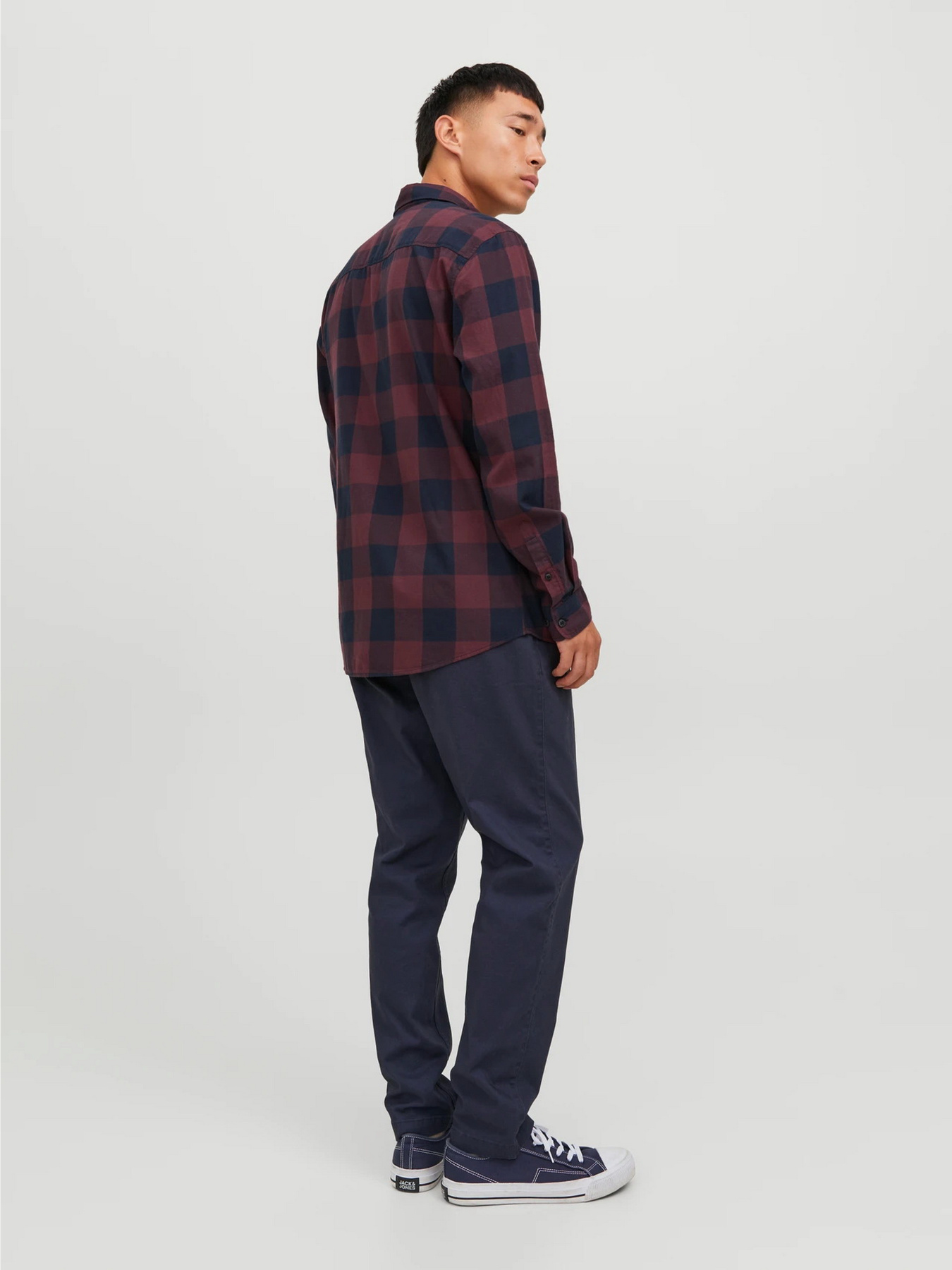 Сорочки JACK & JONES GINGHAM TWILL SHIRT модель 12181602_Port Royale SLIM FIT Фото