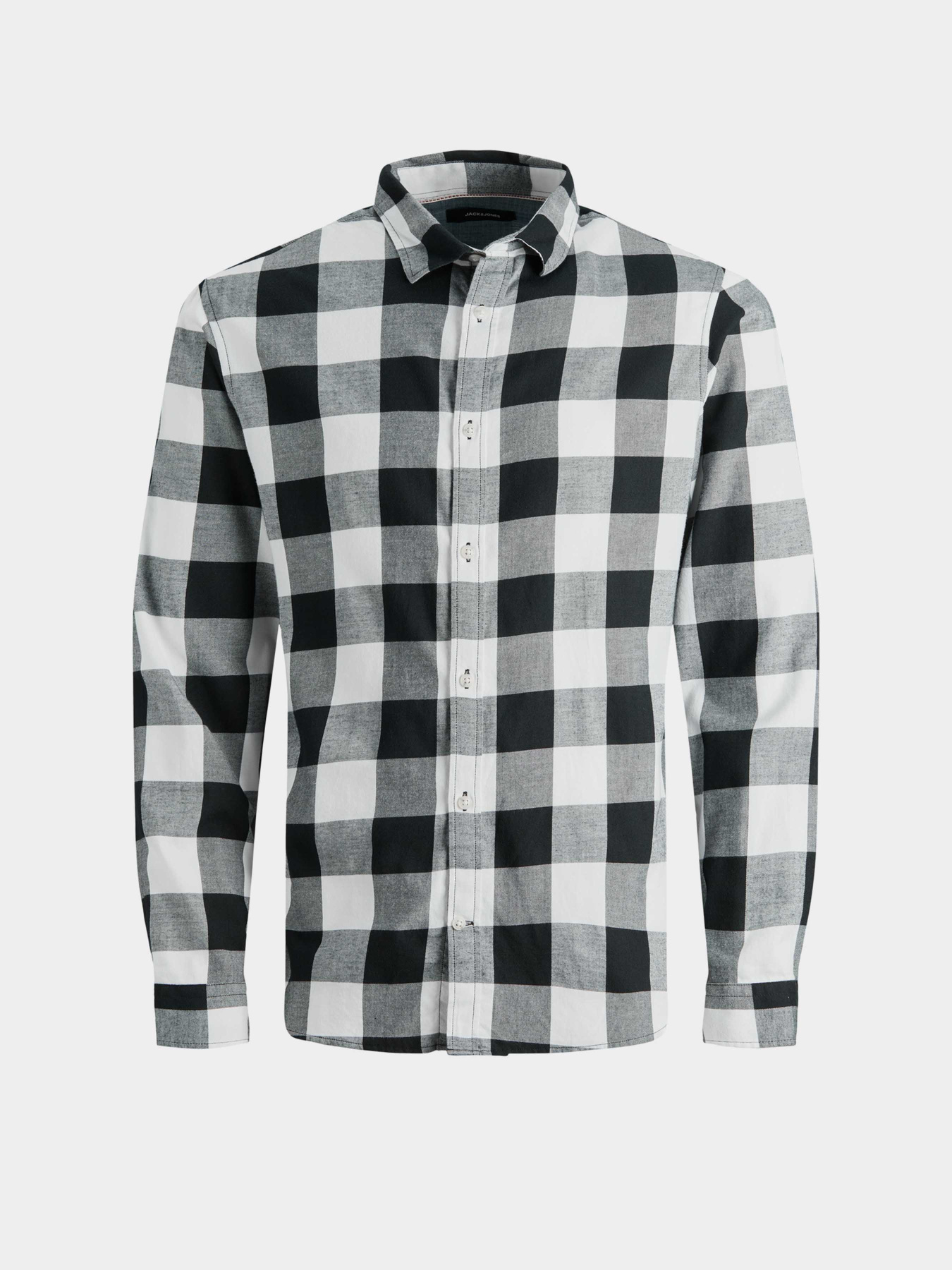 Сорочки JACK & JONES GINGHAM TWILL SHIRT модель 12181602_Whisper White SLIM FIT Фото