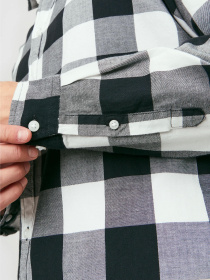 Сорочки JACK & JONES GINGHAM TWILL SHIRT модель 12181602_Whisper White SLIM FIT Фото