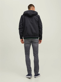 Куртки и дубленки JACK & JONES RUSH HOOD BOMBER NOOS модель 12200208_Black SOLID Фото