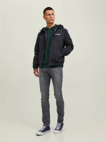 Куртки и дубленки JACK & JONES RUSH HOOD BOMBER NOOS модель 12200208_Black SOLID Фото