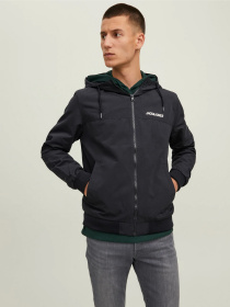 Куртки и дубленки JACK & JONES RUSH HOOD BOMBER NOOS модель 12200208_Black SOLID Фото