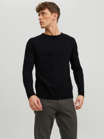 Светри та кардигани JACK & JONES EMIL KNIT CREW NECK модель 12208364_Black Фото