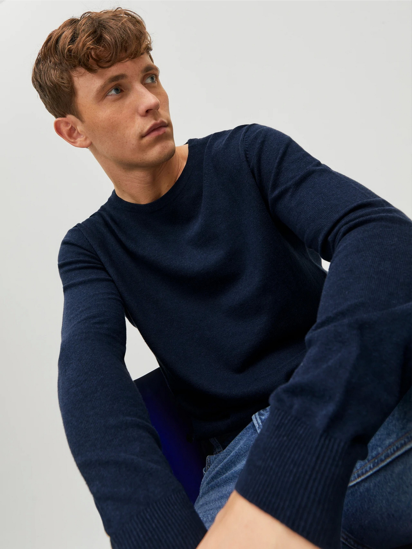 Светри та кардигани JACK & JONES EMIL KNIT CREW NECK модель 12208364_Navy Blazer Фото