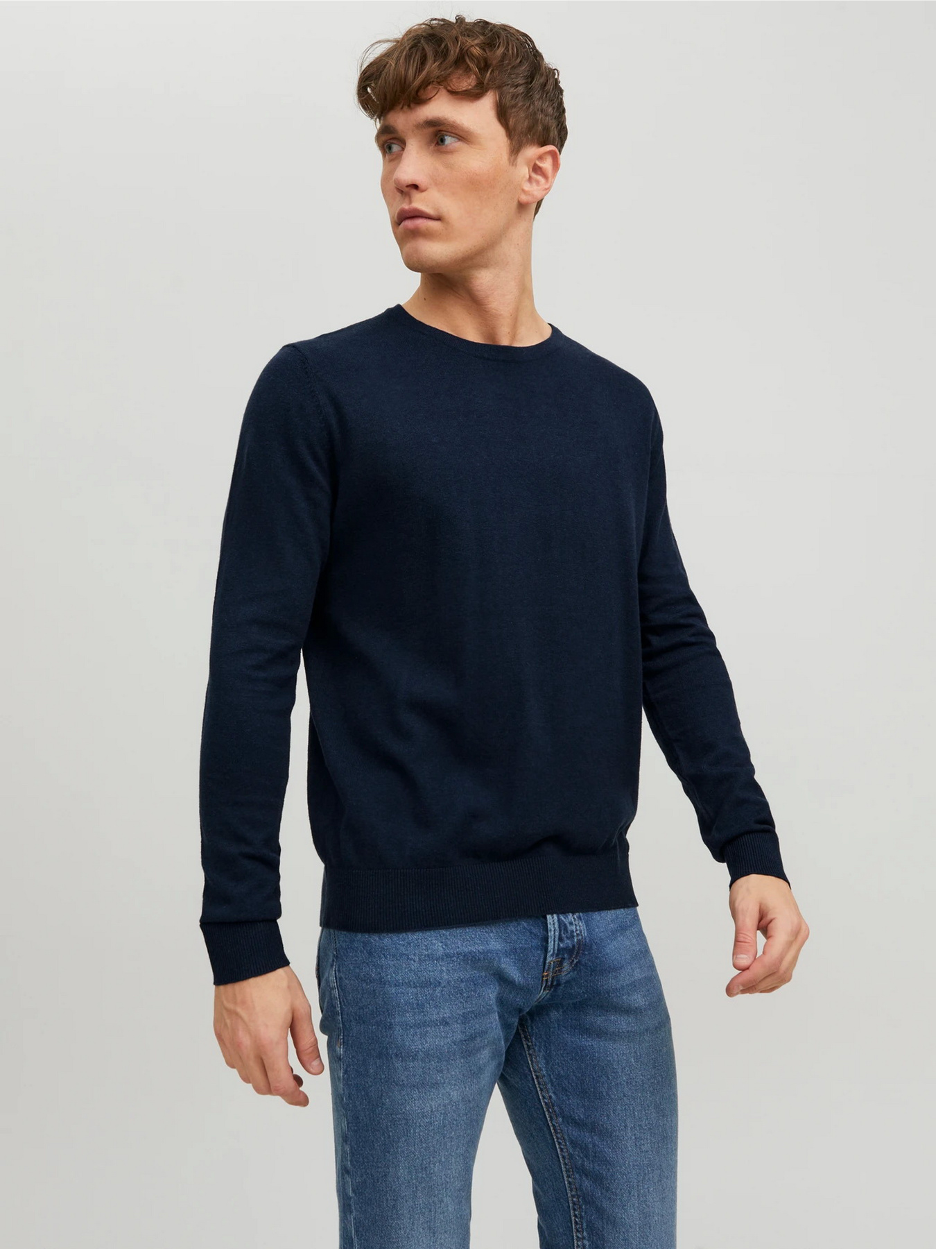 Светри та кардигани JACK & JONES EMIL KNIT CREW NECK модель 12208364_Navy Blazer Фото