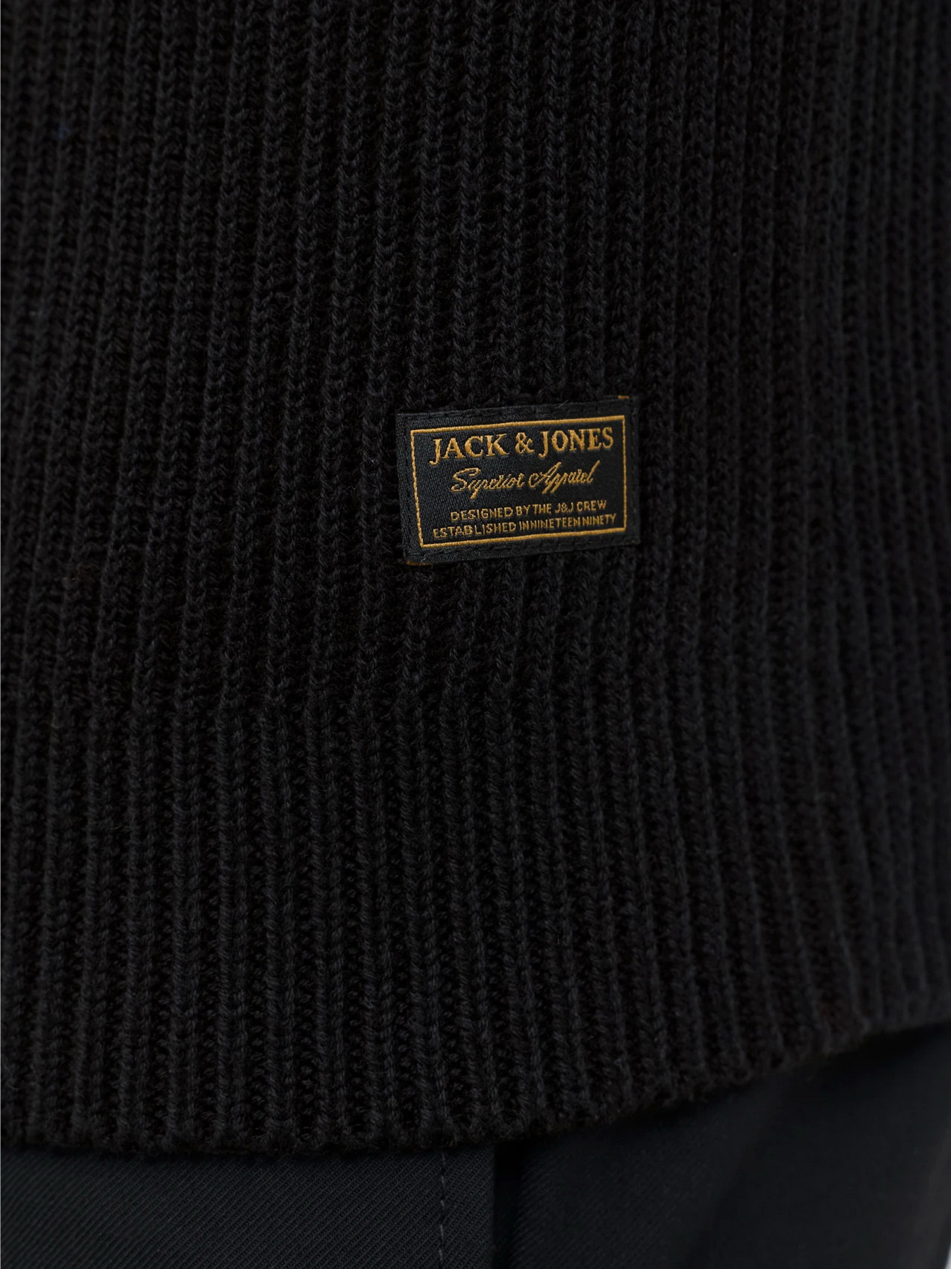 Светри та кардигани JACK & JONES PANNEL KNIT ZIP CARDIGAN модель 12278920_Black Светри та кардигани JACK & JONES PANNEL KNIT ZIP CARDIGAN модель 12278920_Black Фото