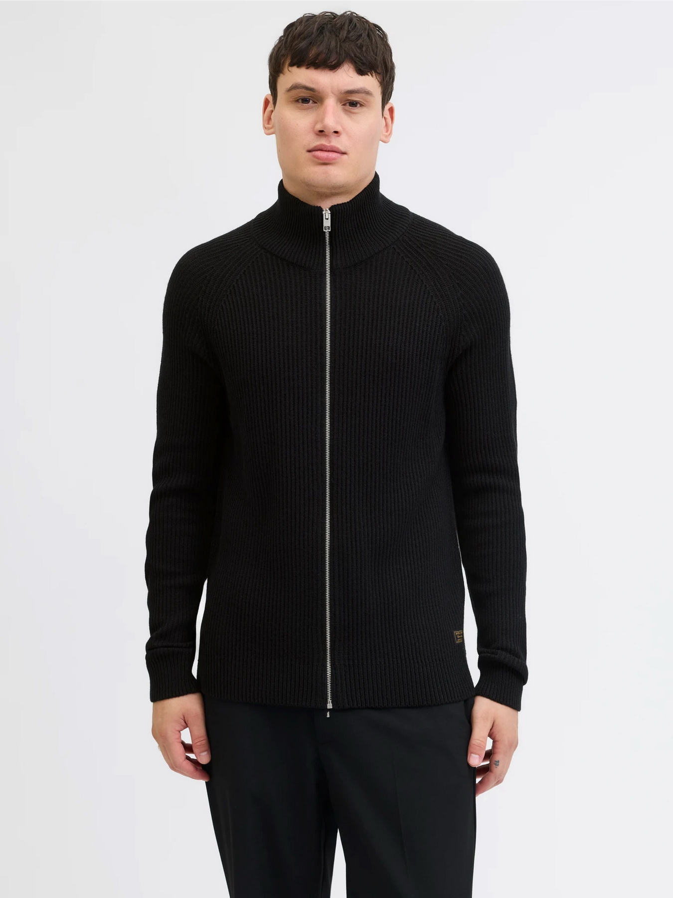 Светри та кардигани JACK & JONES PANNEL KNIT ZIP CARDIGAN модель 12278920_Black Светри та кардигани JACK & JONES PANNEL KNIT ZIP CARDIGAN модель 12278920_Black Фото