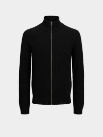Светри та кардигани JACK & JONES PANNEL KNIT ZIP CARDIGAN модель 12278920_Black Фото