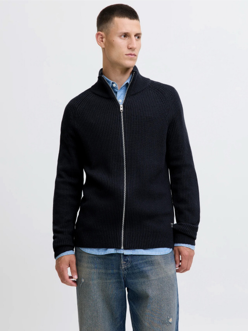 Светри та кардигани JACK & JONES PANNEL KNIT ZIP CARDIGAN модель 12278920_Sky Captain Фото
