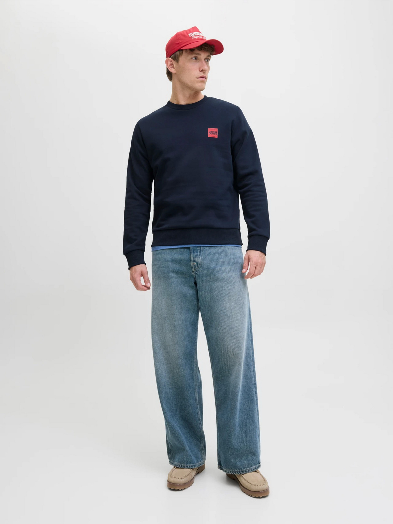 Худі та світшоти JACK & JONES BRANDY SWEAT CREW NECK модель 12279256_Sky Captain Фото