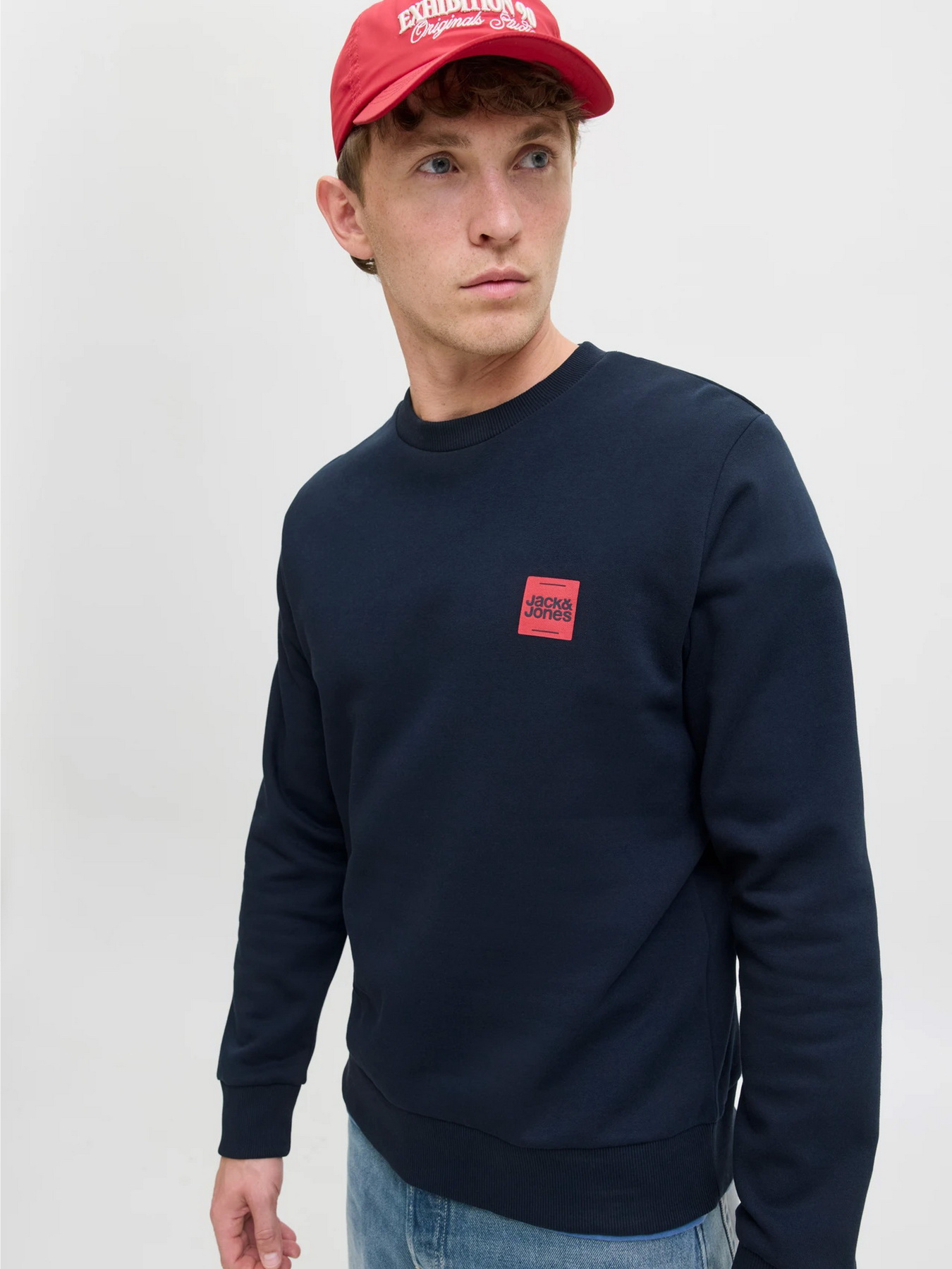 Худі та світшоти JACK & JONES BRANDY SWEAT CREW NECK модель 12279256_Sky Captain Фото