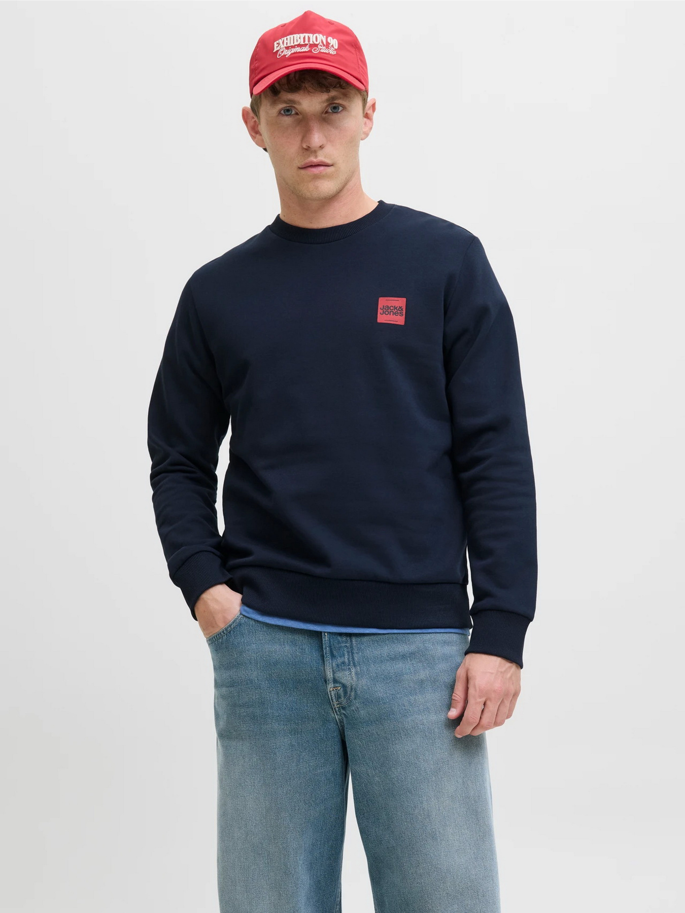 Худі та світшоти JACK & JONES BRANDY SWEAT CREW NECK модель 12279256_Sky Captain Фото