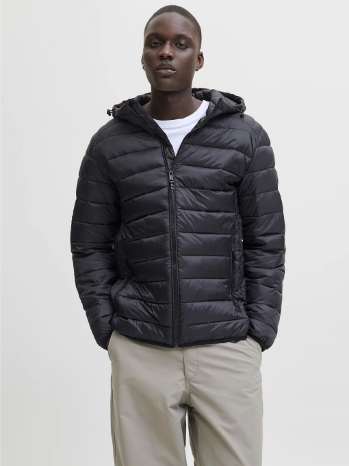 Куртки и дубленки JACK & JONES BRADLEY LIGHT PUFFER HOOD модель 12280970_Black Фото