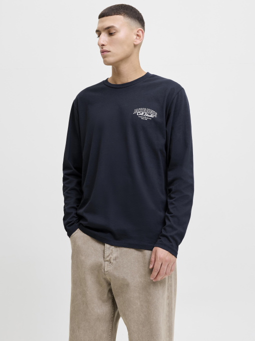 Худи и свитшоты JACK & JONES MAKOTO TEE LS модель 12278510_Sky Captain Фото