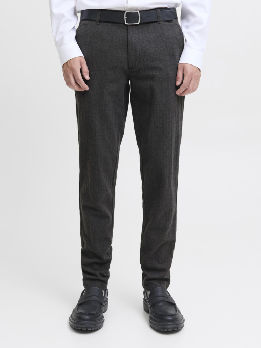 Брюки JACK & JONES MARCO BOWIE WINTER CHINO модель 12279659_Dark Grey HERRINGBONE Фото
