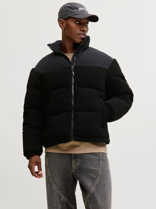 Куртки та дублянки JACK & JONES FLARE TEDDY PUFFER JACKET модель 12286050_Black Фото