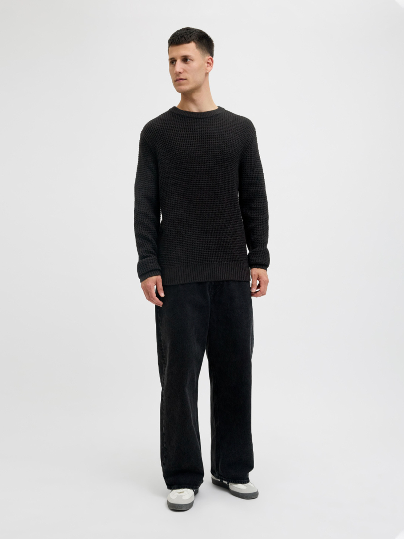 Светри та кардигани JACK & JONES GLOBAL KNIT CREW NECK модель 12287594_Black Фото
