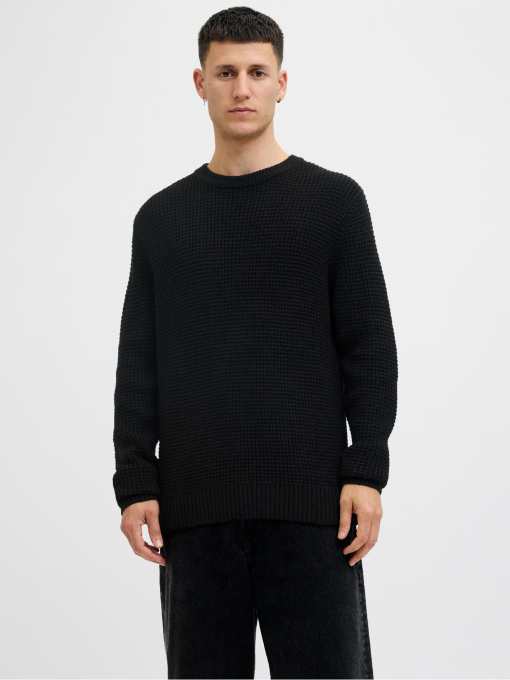 Светри та кардигани JACK & JONES GLOBAL KNIT CREW NECK модель 12287594_Black Фото