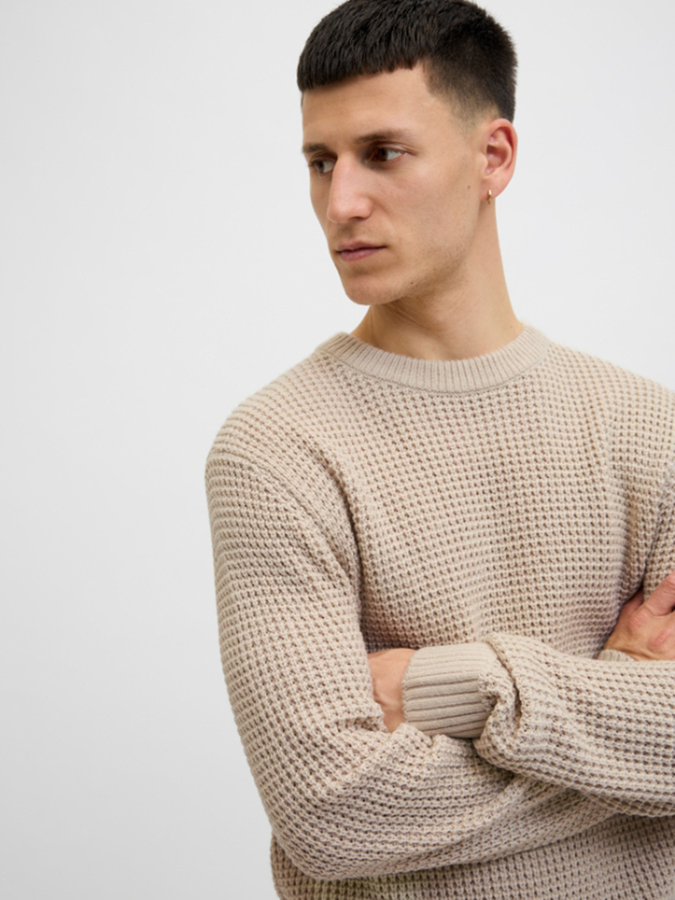 Светри та кардигани JACK & JONES GLOBAL KNIT CREW NECK модель 12287594_Moonbeam Фото