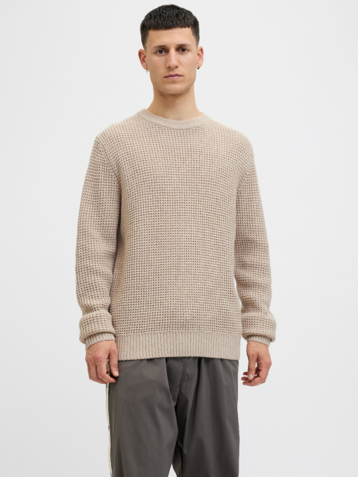 Свитры и кардиганы JACK & JONES GLOBAL KNIT CREW NECK модель 12287594_Moonbeam Фото