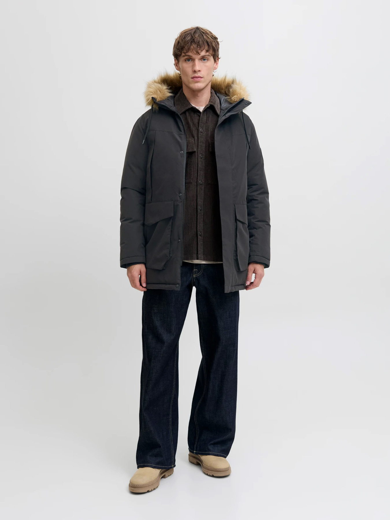 Куртки та дублянки JACK & JONES CAMP FAUX FUR PARKA модель 12279267_Black Куртки та дублянки JACK & JONES CAMP FAUX FUR PARKA модель 12279267_Black Фото