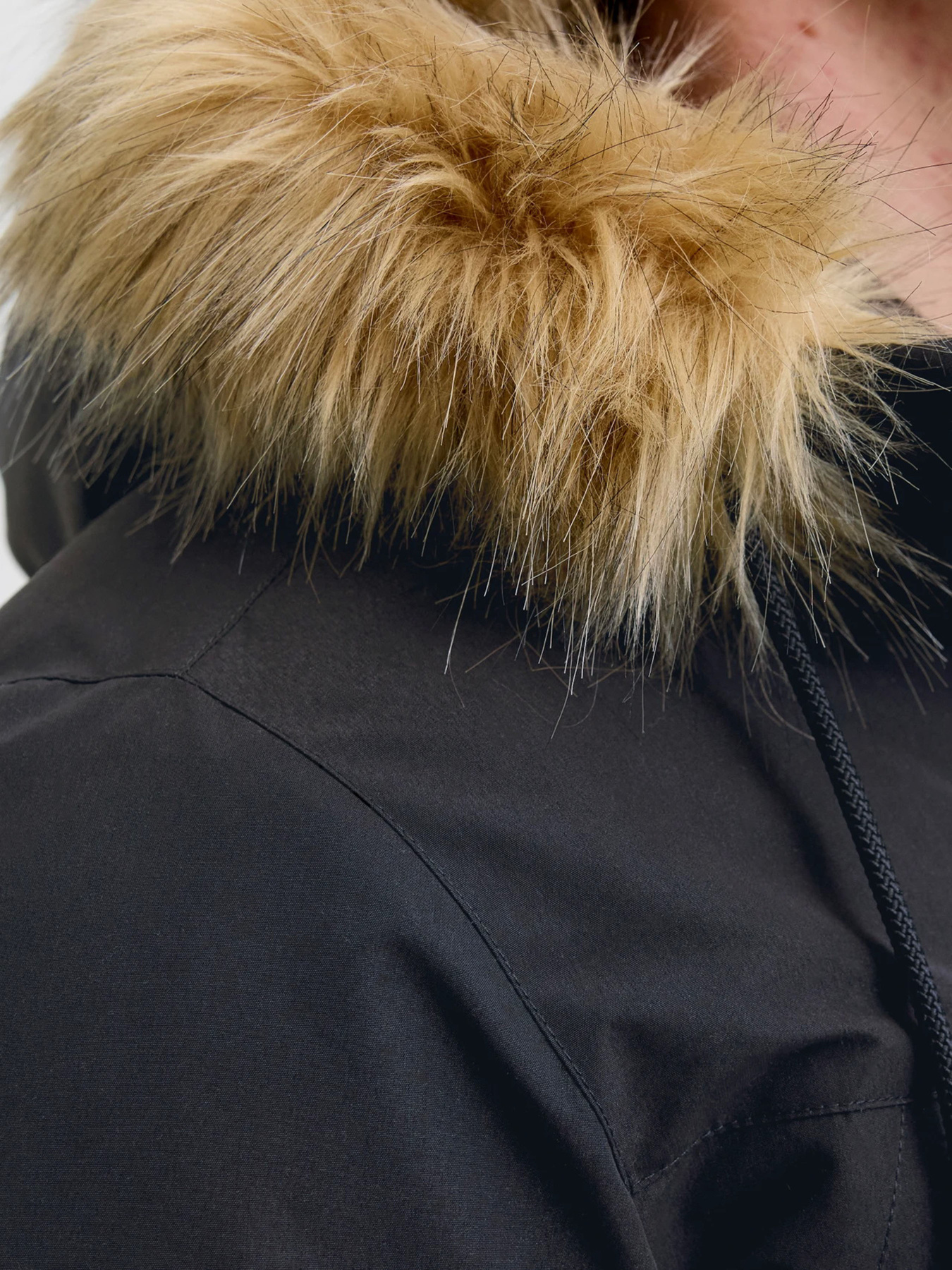 Куртки та дублянки JACK & JONES CAMP FAUX FUR PARKA модель 12279267_Black Куртки та дублянки JACK & JONES CAMP FAUX FUR PARKA модель 12279267_Black Фото