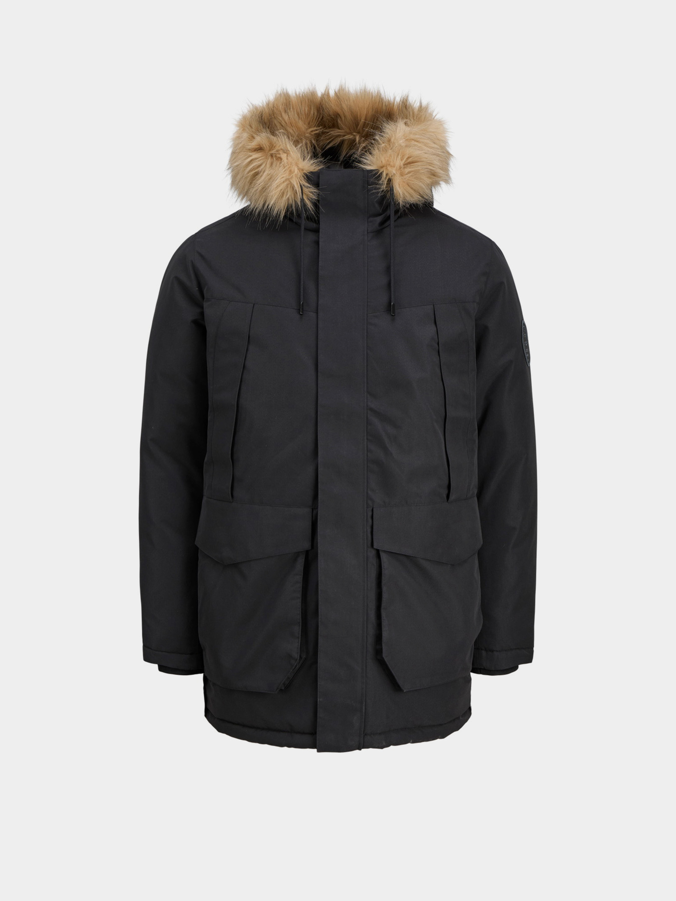 Куртки та дублянки JACK & JONES CAMP FAUX FUR PARKA модель 12279267_Black Куртки та дублянки JACK & JONES CAMP FAUX FUR PARKA модель 12279267_Black Фото