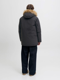 Куртки та дублянки JACK & JONES CAMP FAUX FUR PARKA модель 12279267_Black Фото