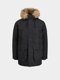 Куртки та дублянки JACK & JONES CAMP FAUX FUR PARKA модель 12279267_Black Фото