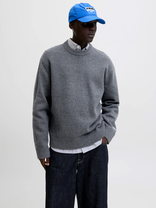 Светри та кардигани JACK & JONES NORREBRO KNIT CREW NECK модель 12282728_Dark Grey Melange Фото