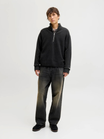 Светри та кардигани JACK & JONES NORREBRO KNIT HALF ZIP модель 12282749_Black Фото