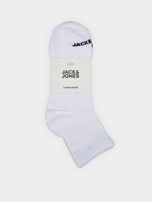 Носки и гольфы JACK & JONES LUCA SHORT TENNIS SOCKS модель 12280171_White White - White Фото