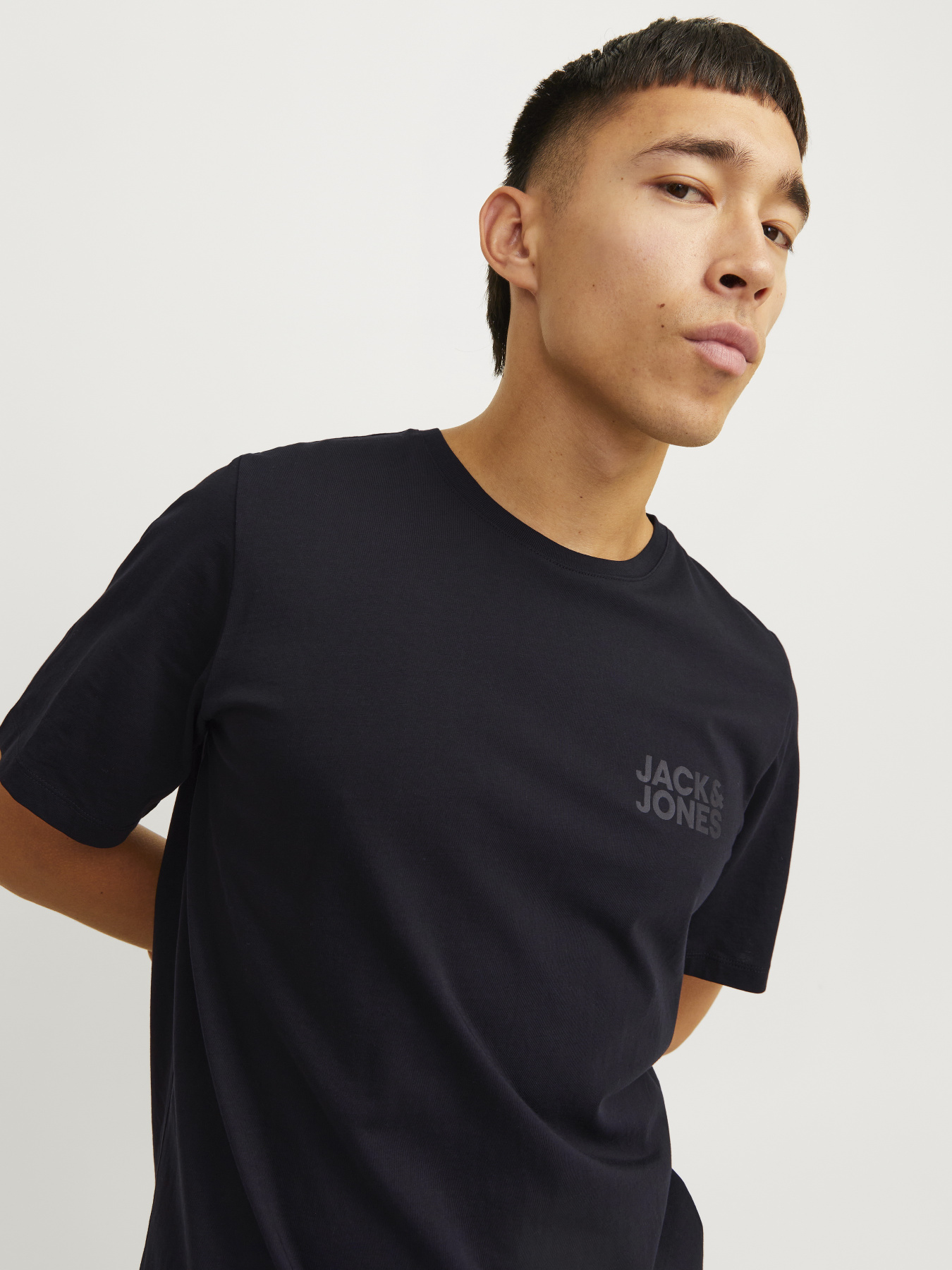 Футболки и поло JACK & JONES CORP LOGO TEE модель 12151955_Black Small Print/Black Фото