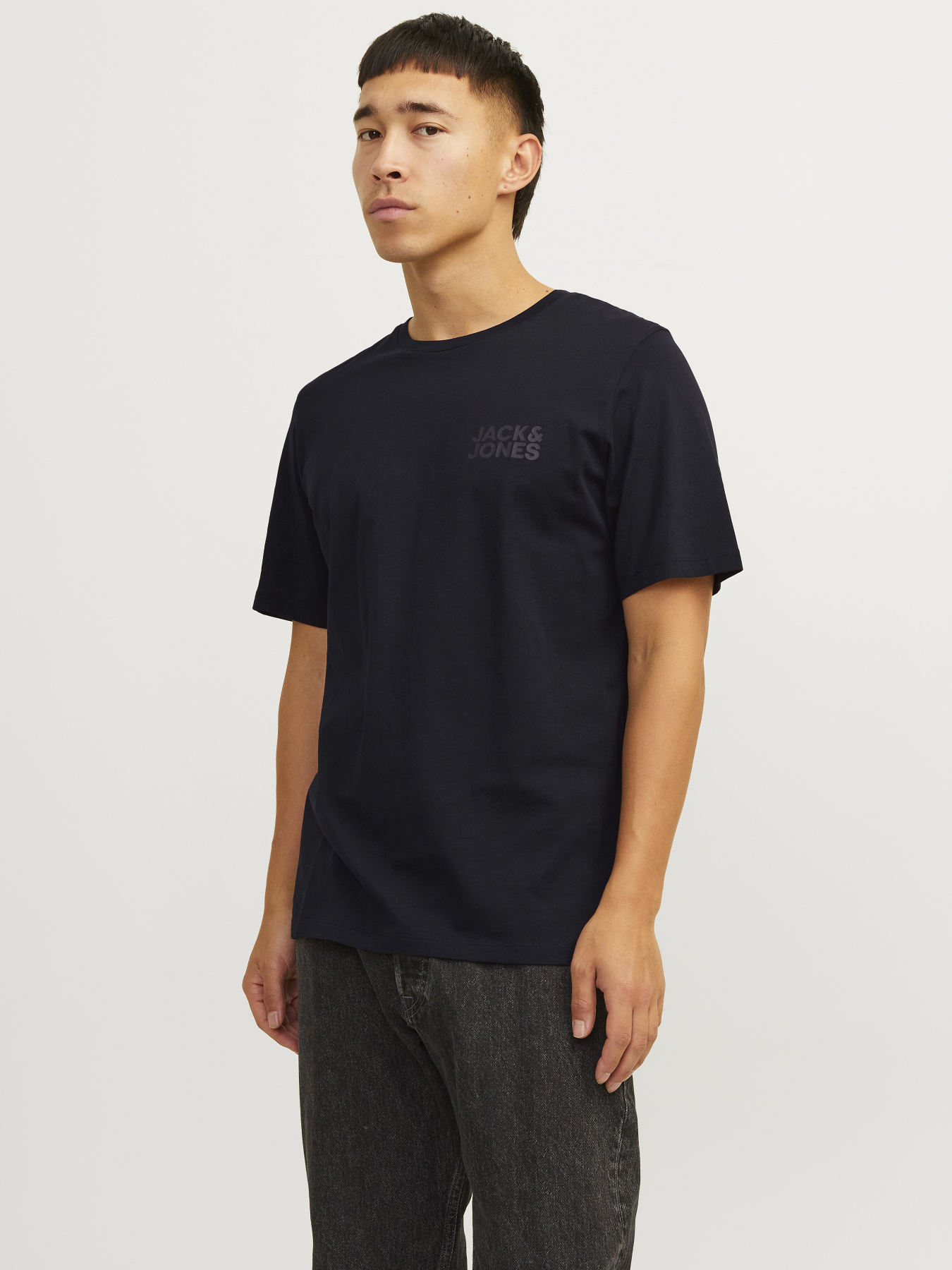 Футболки и поло JACK & JONES CORP LOGO TEE модель 12151955_Black Small Print/Black Фото