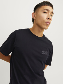Футболки и поло JACK & JONES CORP LOGO TEE модель 12151955_Black Small Print/Black Фото