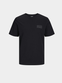 Футболки и поло JACK & JONES CORP LOGO TEE модель 12151955_Black Small Print/Black Фото